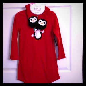 Girls Gown with matching cozy socks, size 6-6X